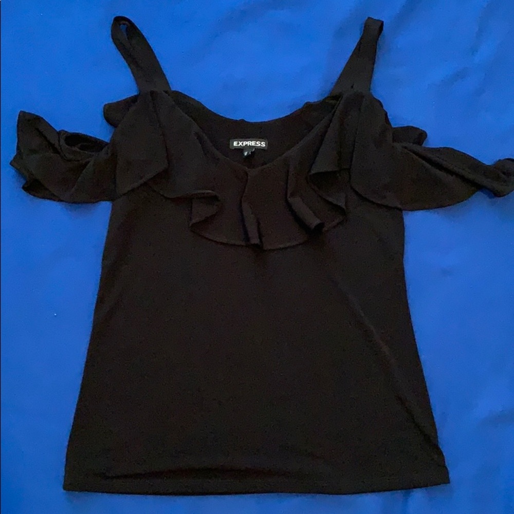 Express black off the shoulder top